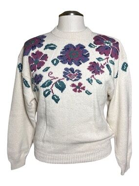 Northern Reflections Wool Blend Earthy Vintage Grandma Sweater